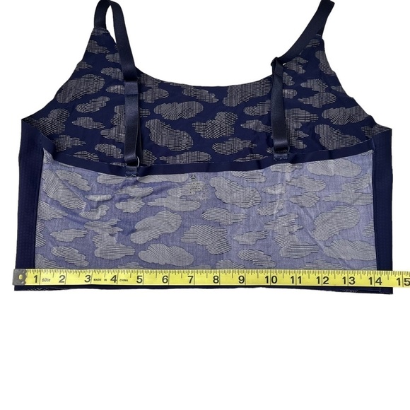 REEBOK Stay Put Bonded Bralette XL Blue Digital Camo Light Impact Sports Bra - Picture 6 of 9